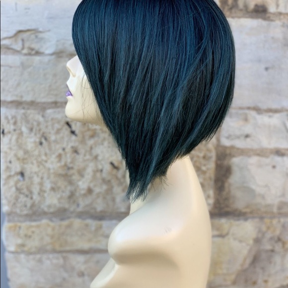 Green wig Swisslace Bob layered wig new style main image 10